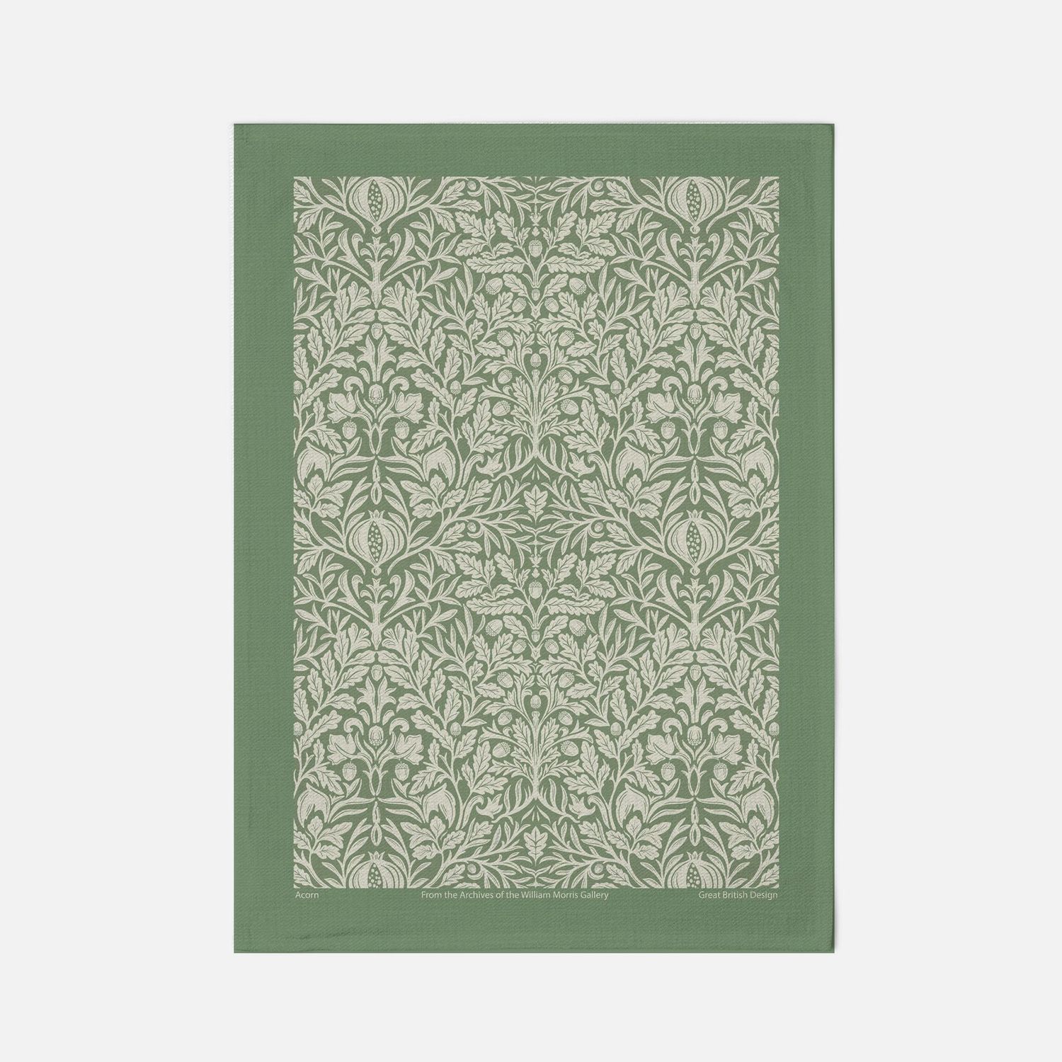 William Morris Acorn Green Tea Towel