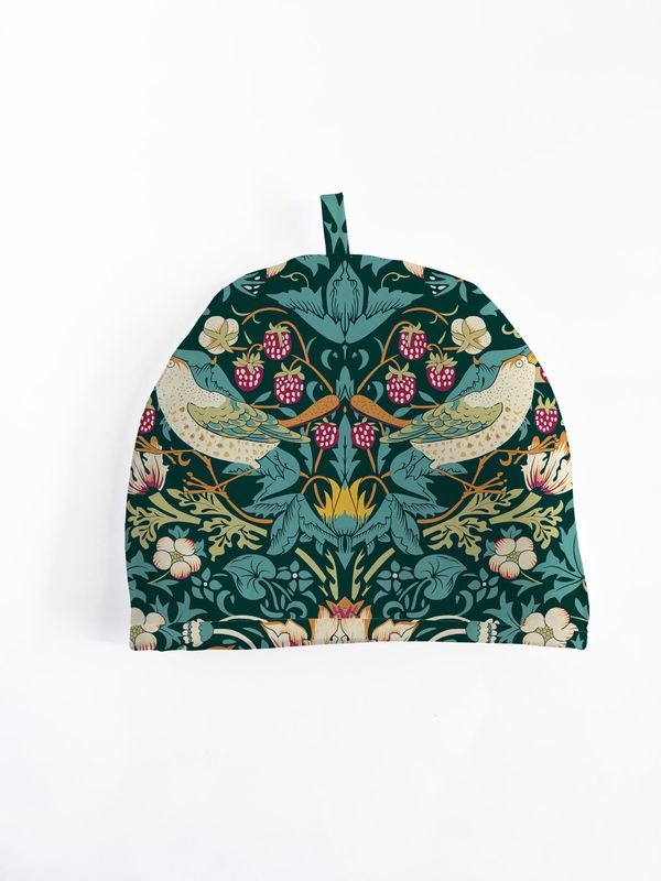 William Morris Strawberry Thief dark Green Small Tea Cosy