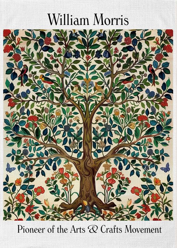 Morris Artwork Tree of Life Tea Towel