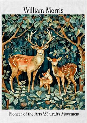 Morris Artwork Deer Tea Towel