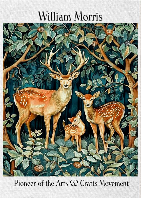 Morris Artwork Deer Tea Towel