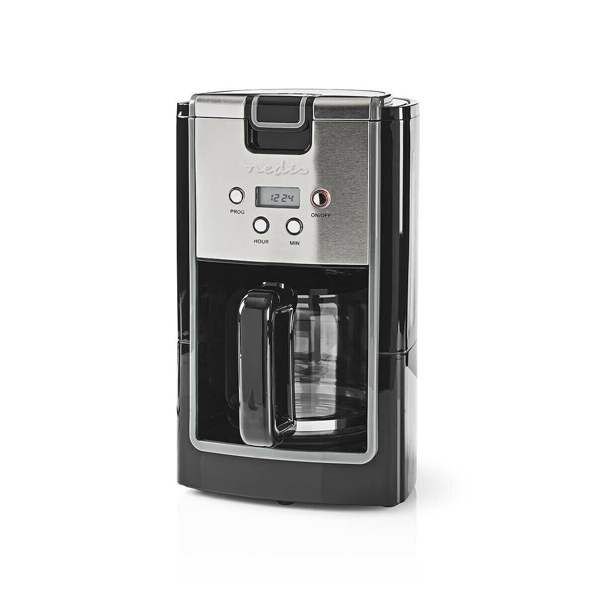 Kaffeemaschine Kapazität für 12 Tassen 24 Stunden-Zeitschaltuhr Schwarz