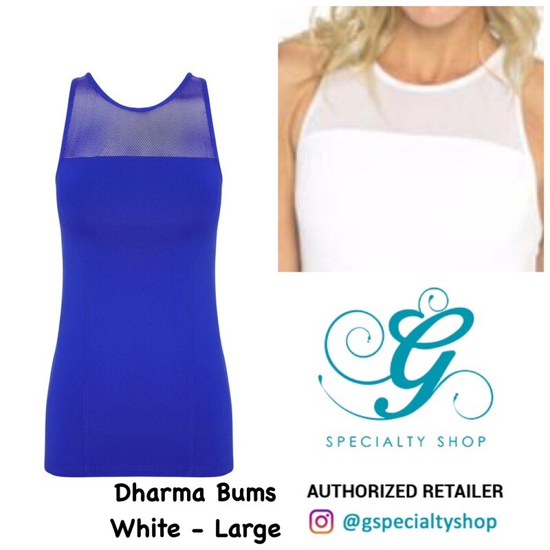 Dharma Bums Mesh Tank - White L
