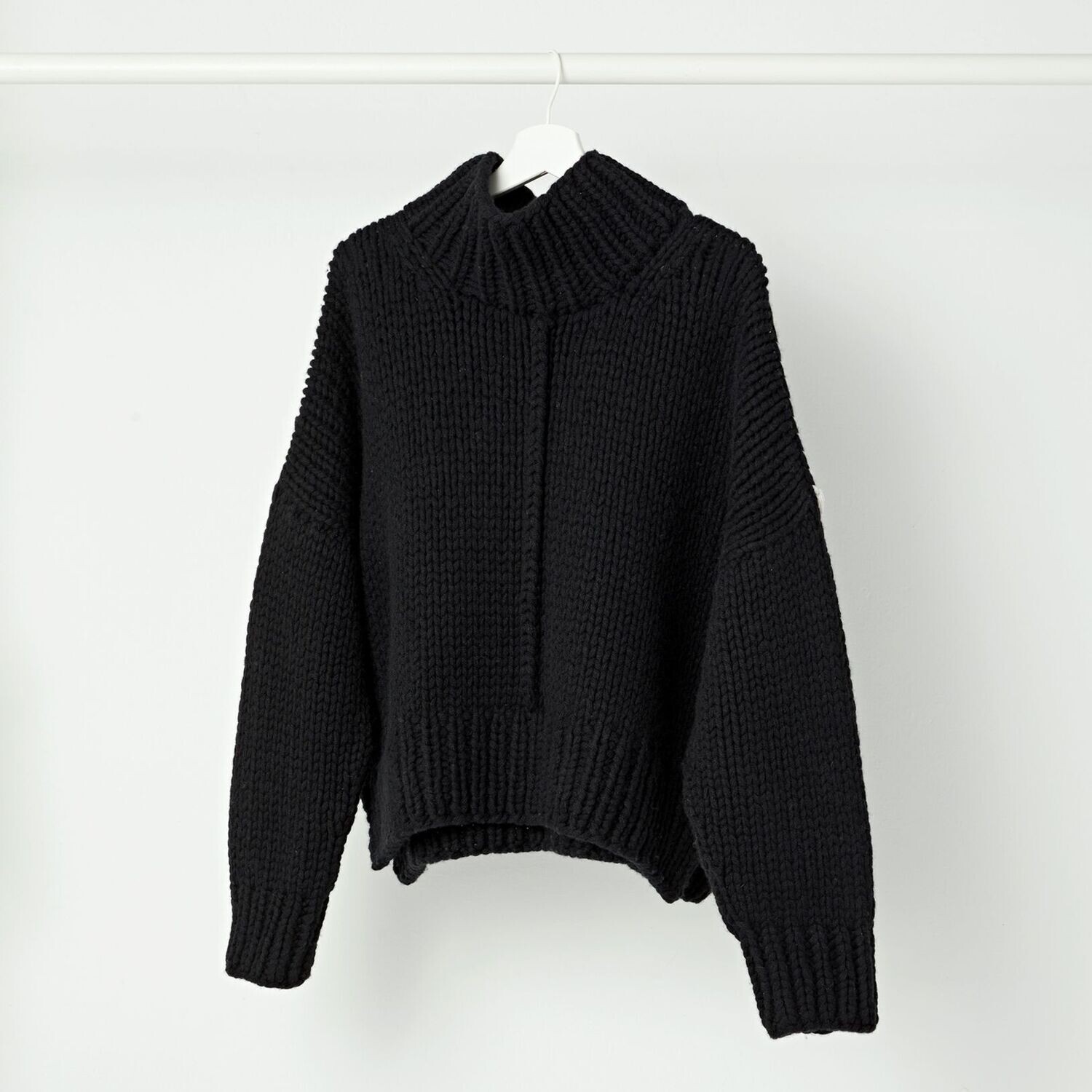 Oversize Turtleneck-Sweater MIA SHORT (Kaschmir-Mix), Farbe: schwarz, Größe: M/L