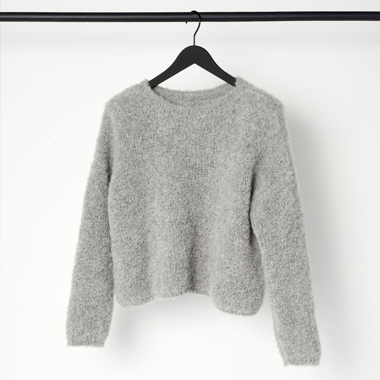 cropped Sweater TEDDY, Farbe: grau, Größe: XS/S