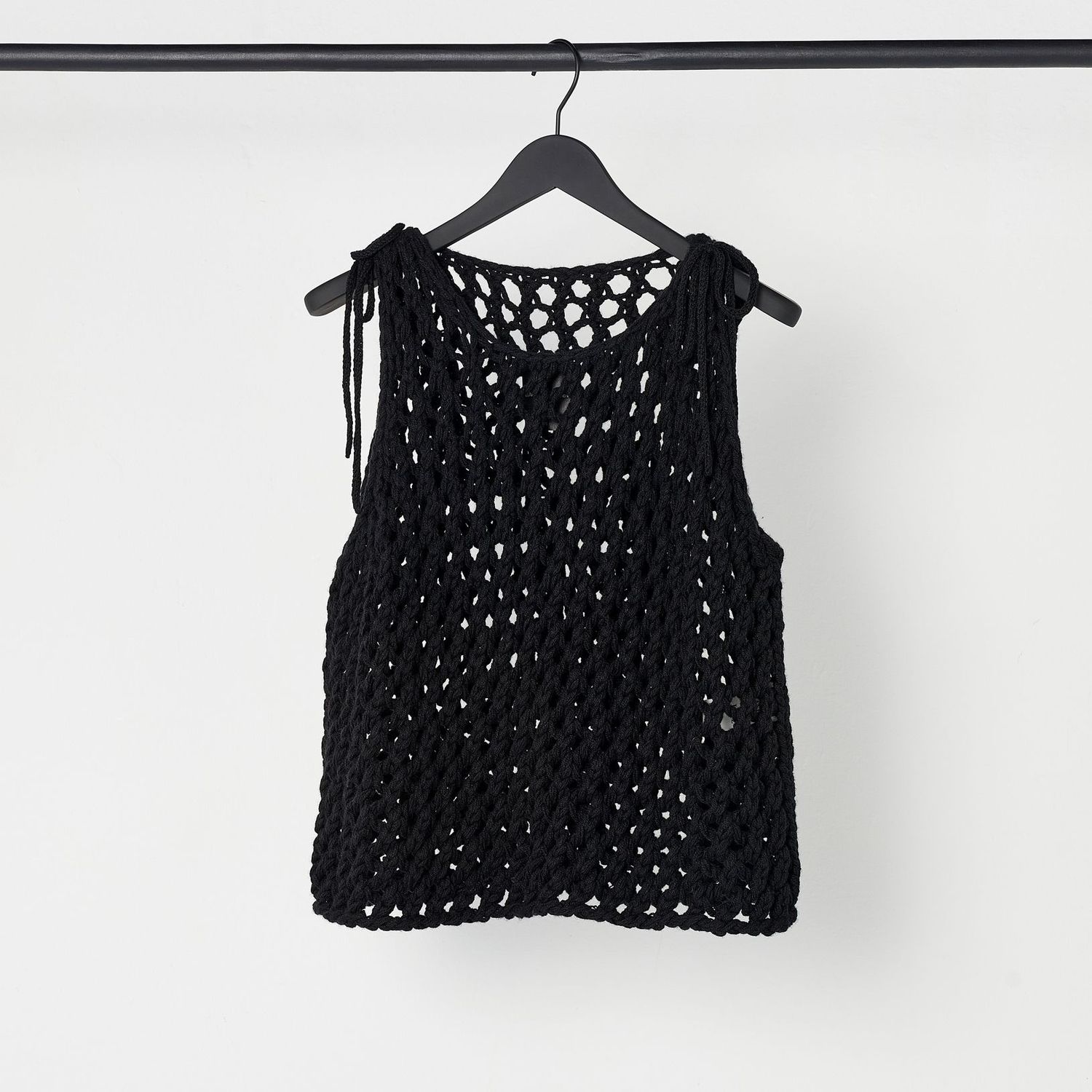 Handstrick-Top LESLEY, Größe: XS/S, Farbe: schwarz