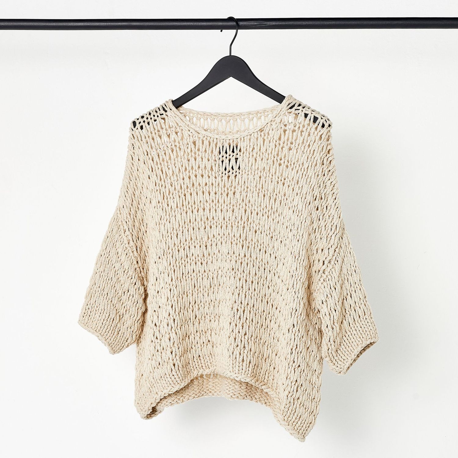 Handstrick-Sweater MANOU, Größe: XS/S, Farbe: natural