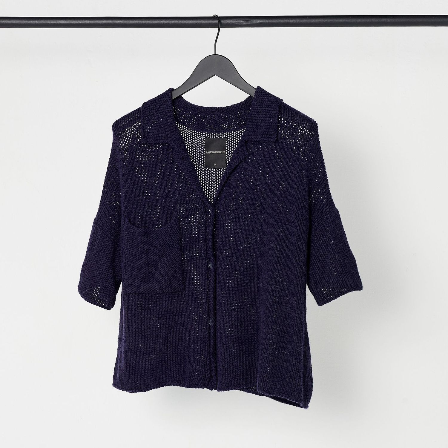 Cashmere-Kurzarm POLA, Größe: XS/S, Farbe: navy