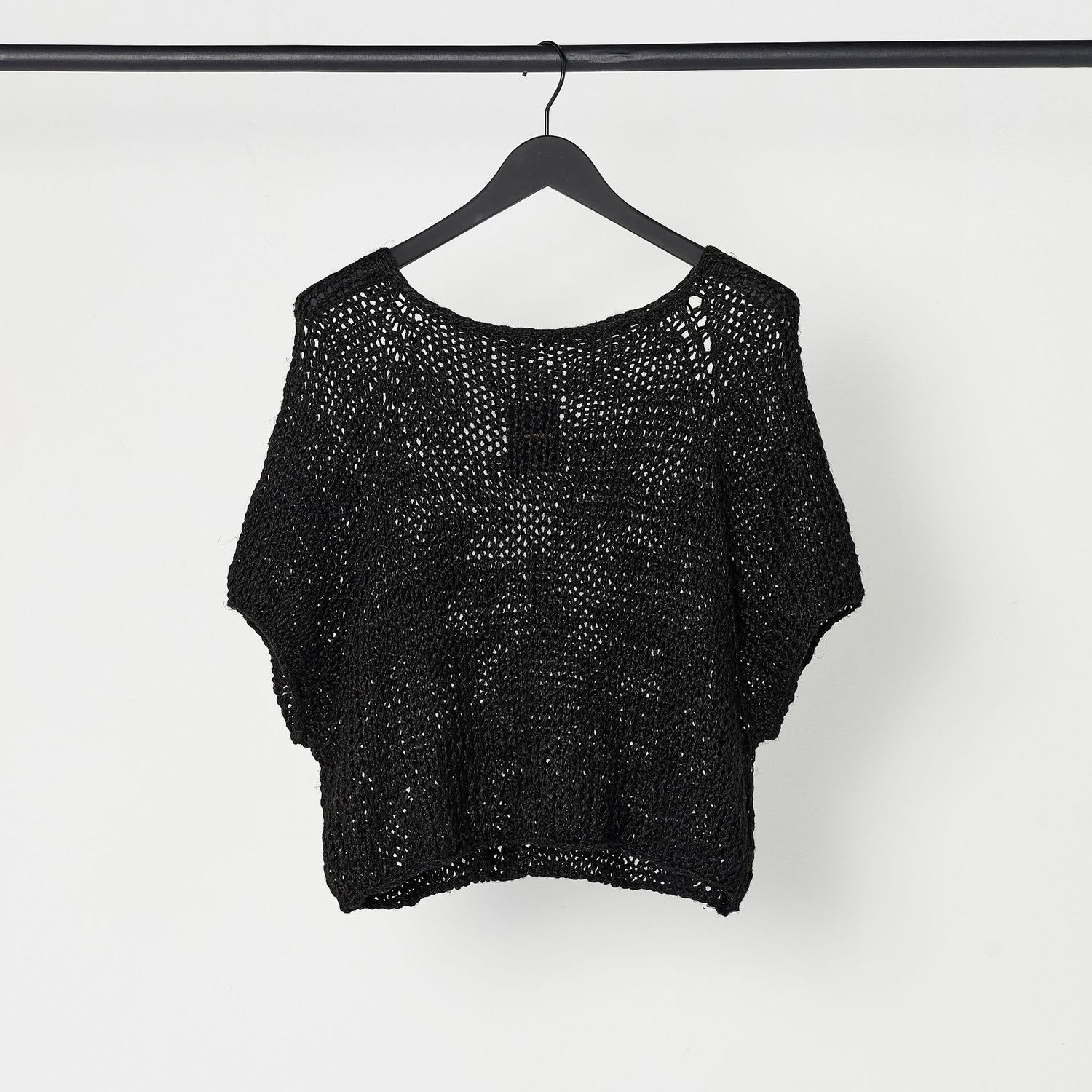 Leinen-Top MELA, Größe: M/L, Farbe: schwarz