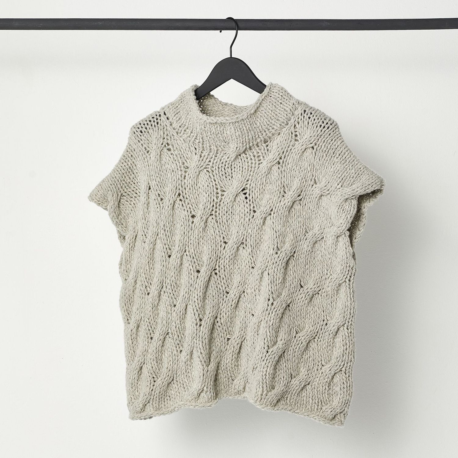 Handstrick-Slipover NICKY, Farbe: greige, Größe: M/L