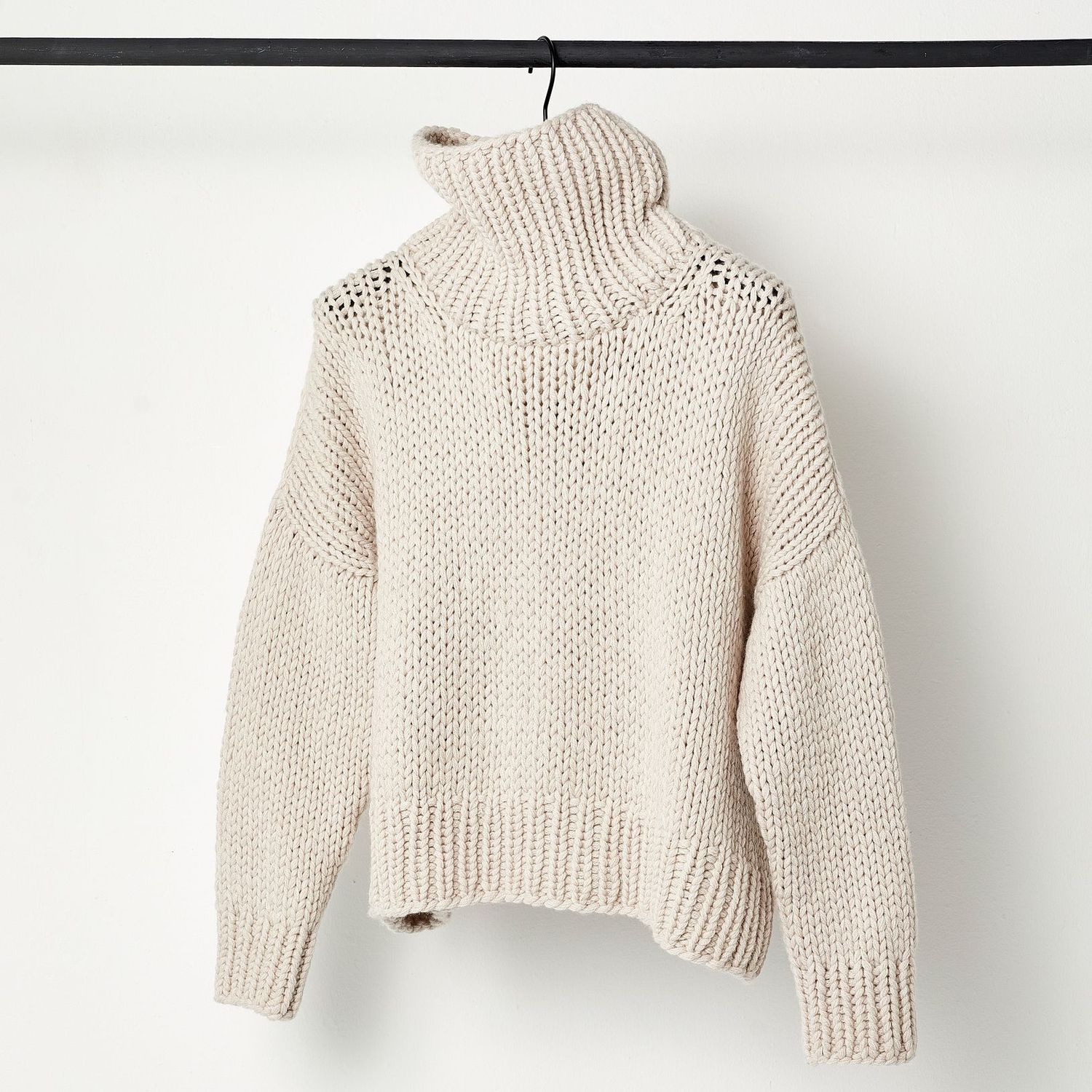 Rollkragen-Pullover MARIE, Größe: M/L, Farbe: ecru
