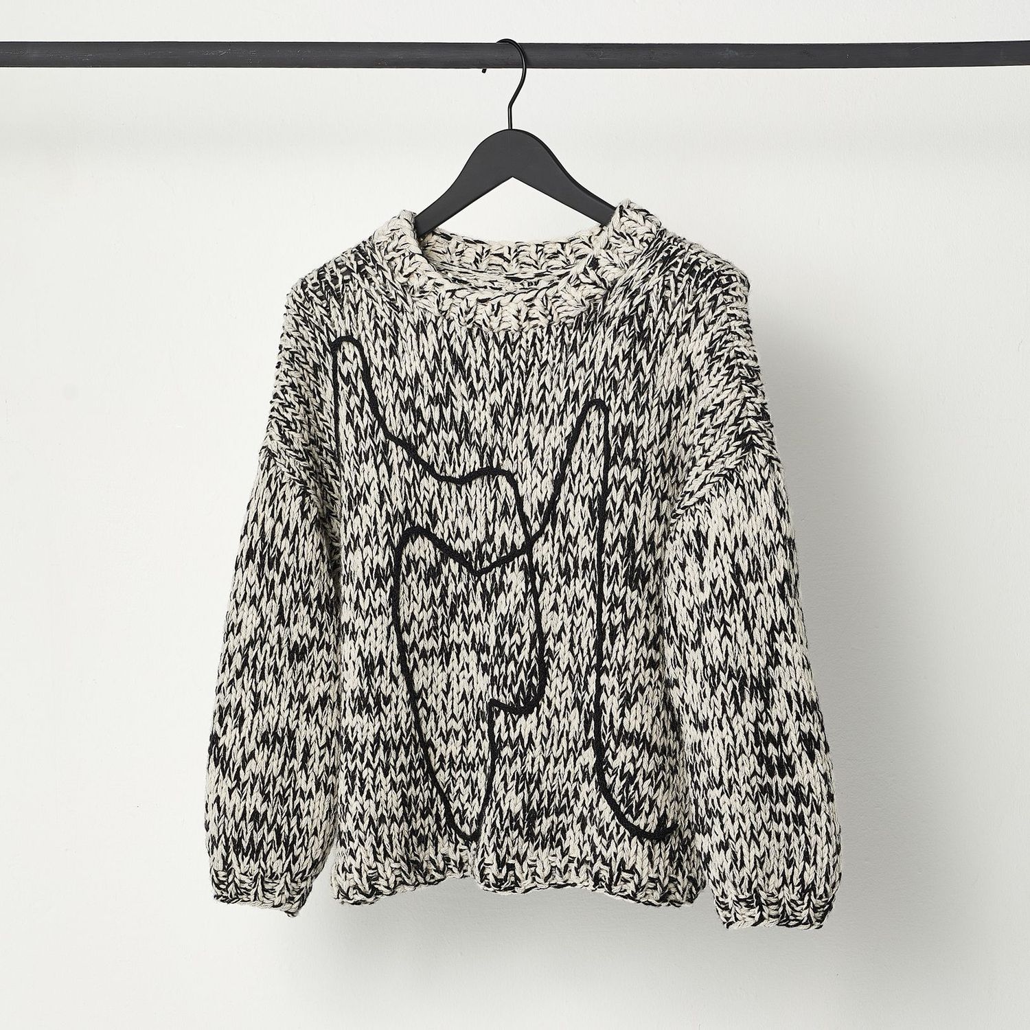 Light-Weight-Sweater TILDA, Größe: M/L, Farbe: ecru/schwarz