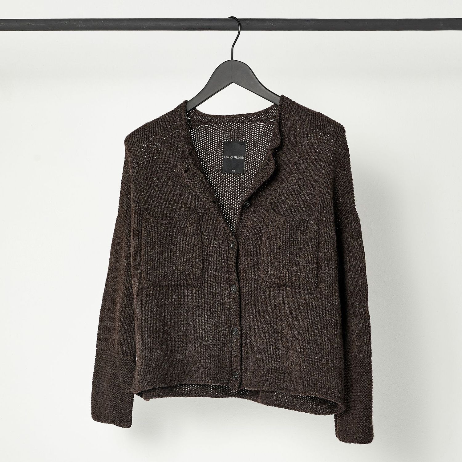 Cardigan TRIXIE aus Kaschmir/Wolle, Größe: XS/S, Farbe: dunkelbraun