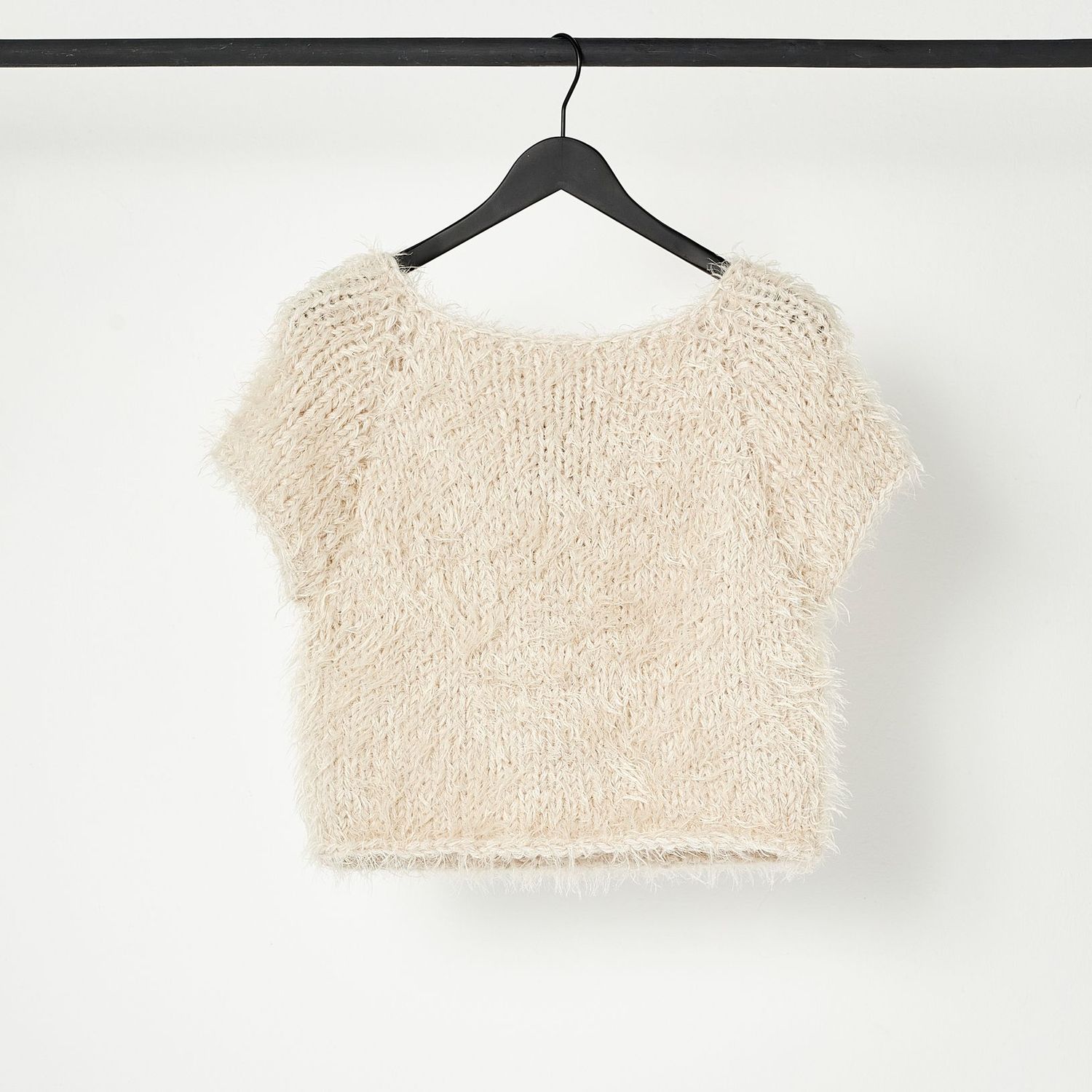 Handstrick-Top KIRA TOP, Größe: XS/S, Farbe: creme