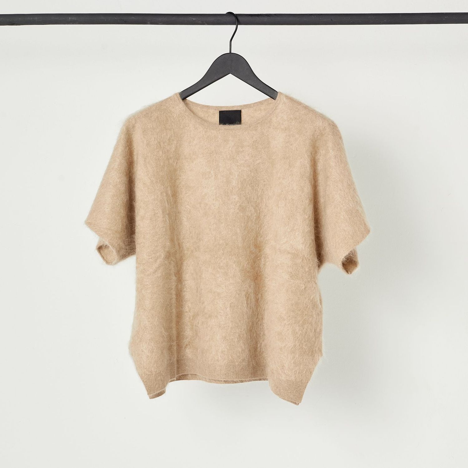 FURRY TOP aus gebürstetem Kaschmir, Farbe: karamell, Größe: XS/S