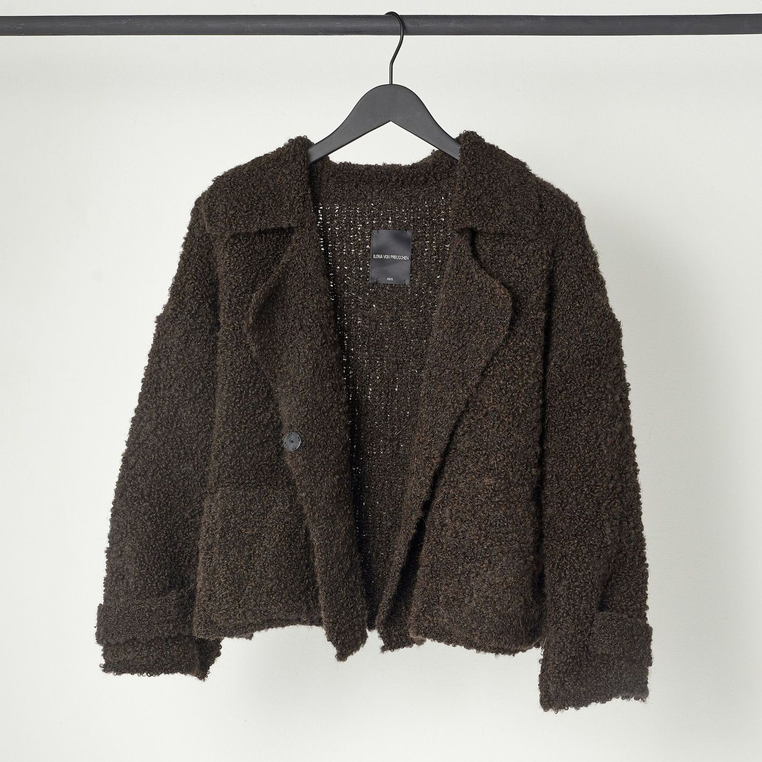 TEDDY Trenchcardigan, Größe: XS/S, Farbe: dunkelbraun