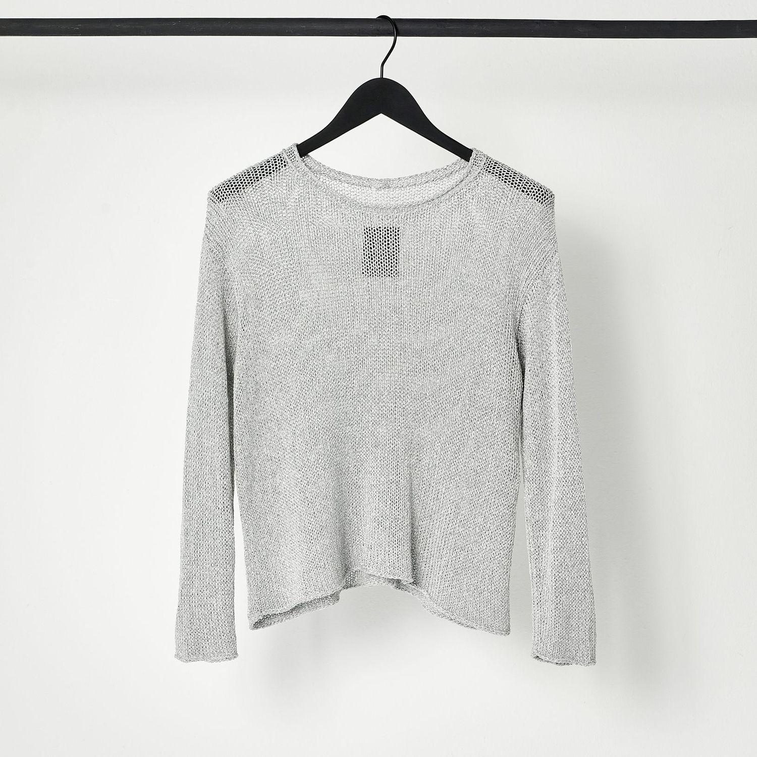 Pullover GLAM LANGARM, Größe: XS/S, Farbe: silber/Lurex