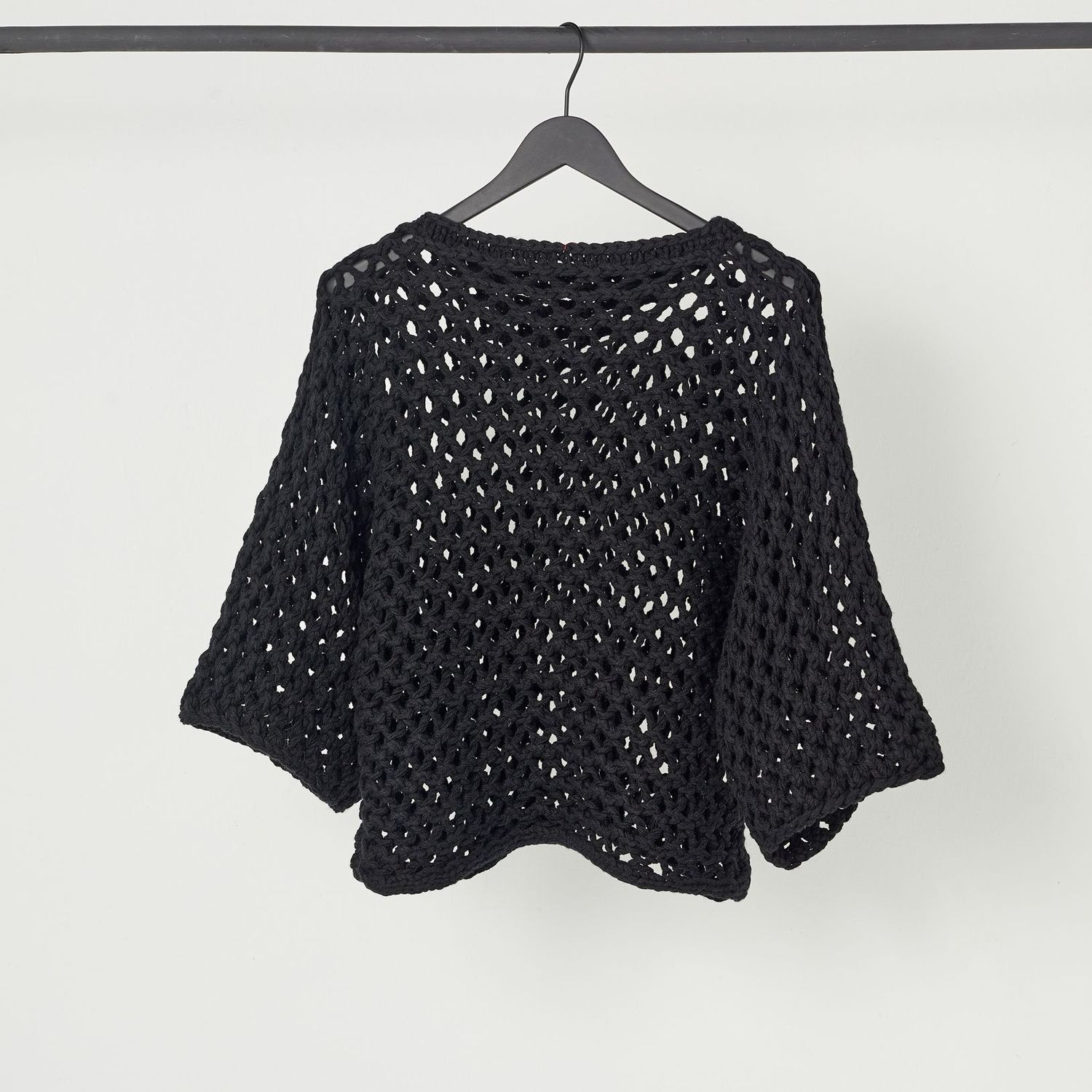 Kimonopullover ANOUK SWEATER, Farbe: schwarz, Größe: XS/S
