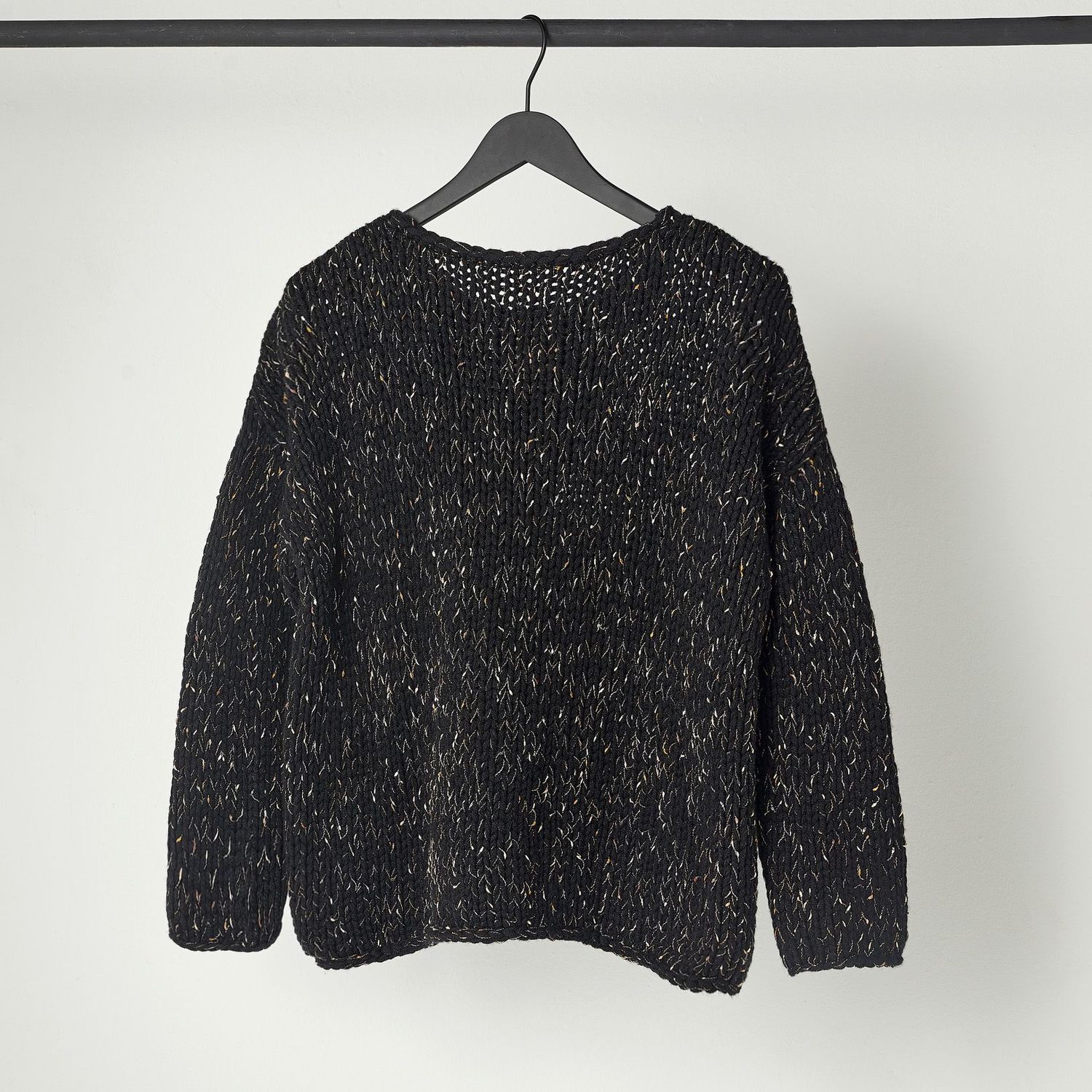 Handstrick-Pullover LINDA TWEED Handstrick-Pullover LINDA TWEED, Größe: XS/S, Farbe: schwarz/Tweed