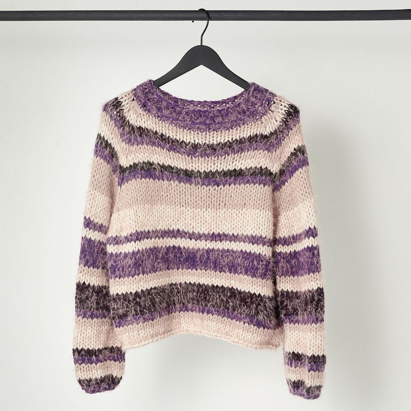 Handstrick-Pullover JENNY STRIPED