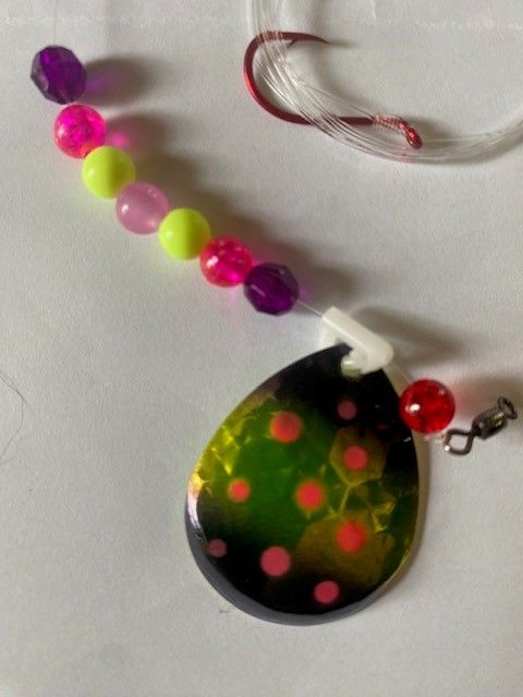 Walleye Crawler Harness-Purple Measles