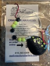 Walleye Crawler Harness-Salamander Chartreuse Back