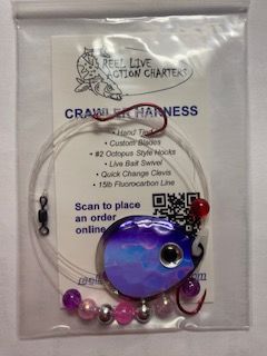 Walleye Crawler Harness-Purple UV