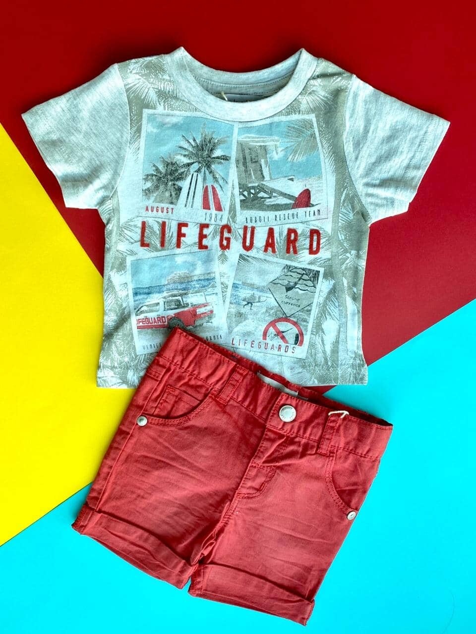 Set berm rojo tshirt Lifeguard