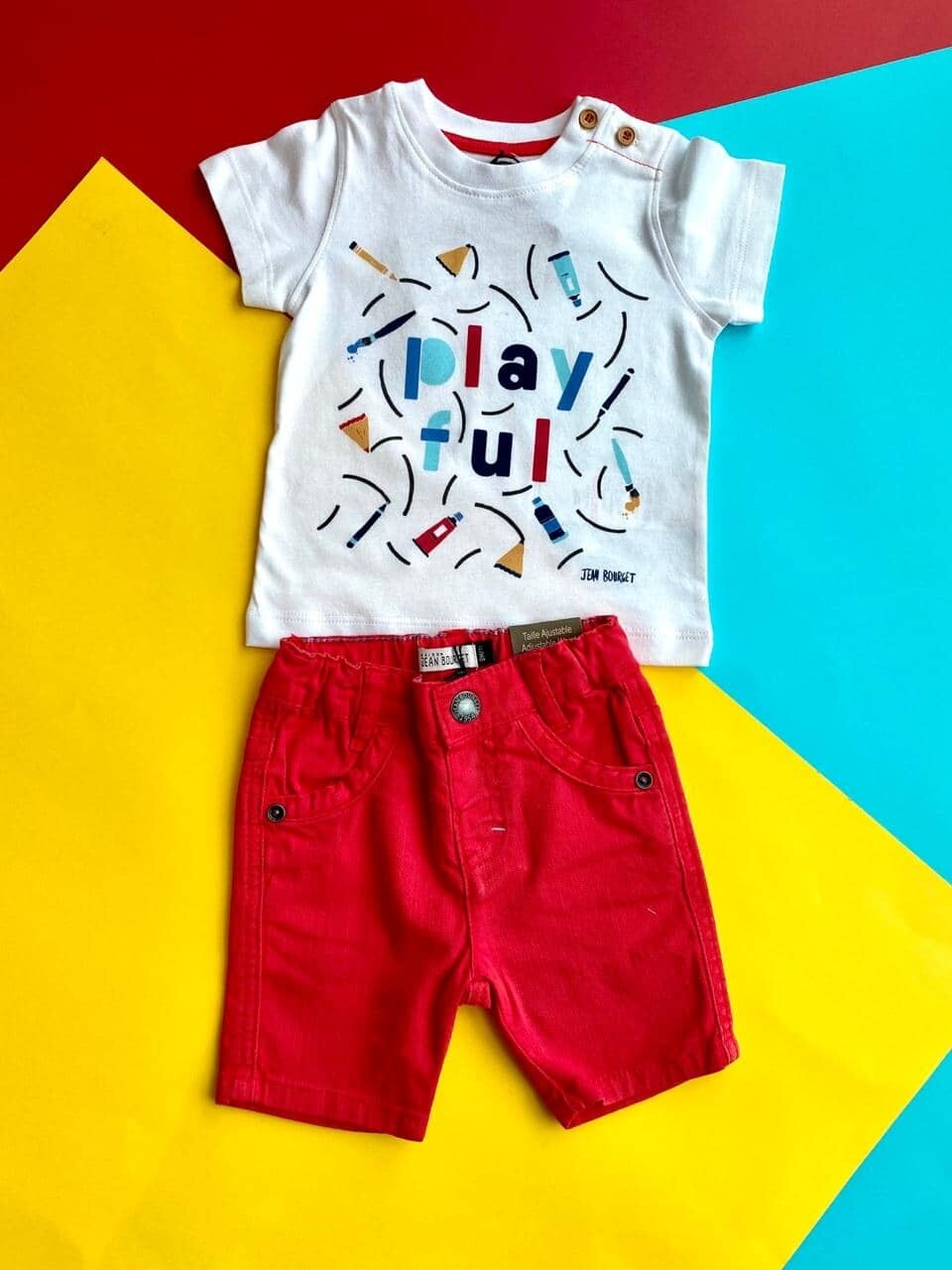 Set berm rojo tshirt Playful