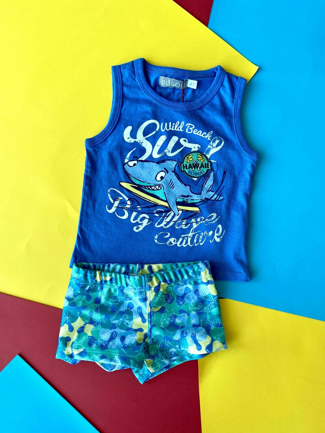 Set vest baño lycra shark