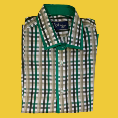 Camisa verde y khaki
