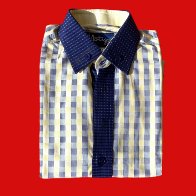 Camisa amarillo y navy