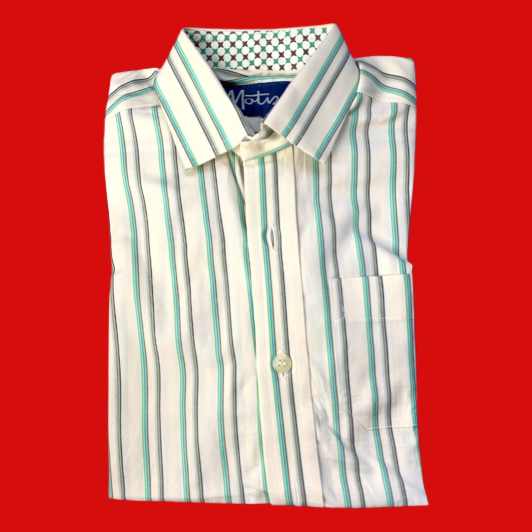 Camisa rayas verde menta