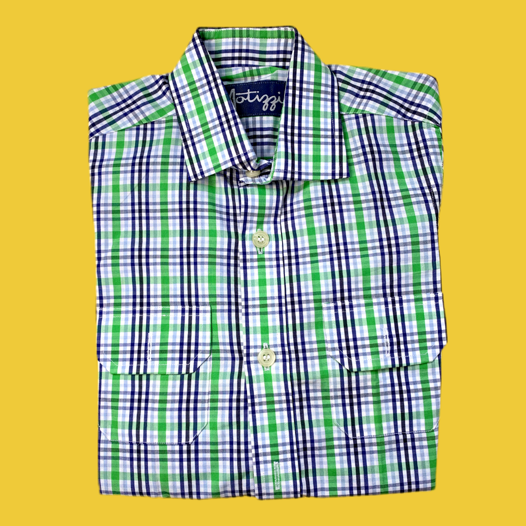 Camisa cuadros azul y verde