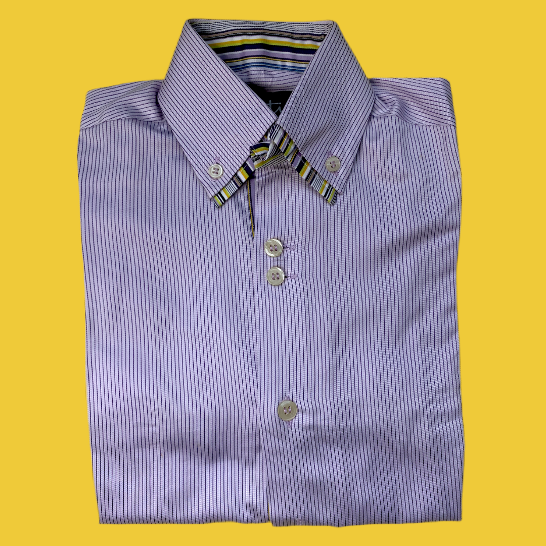 Camisa rayitas lila