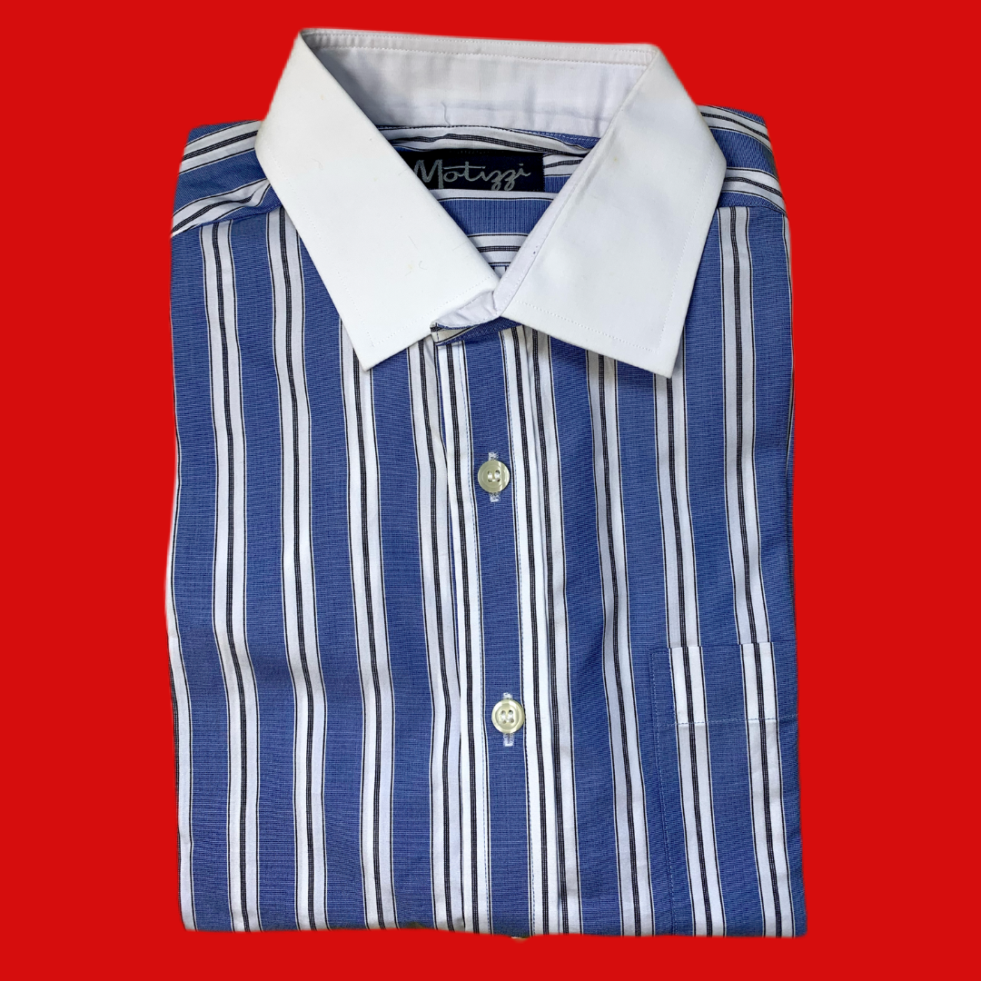 Camisa rayas azul y blanco