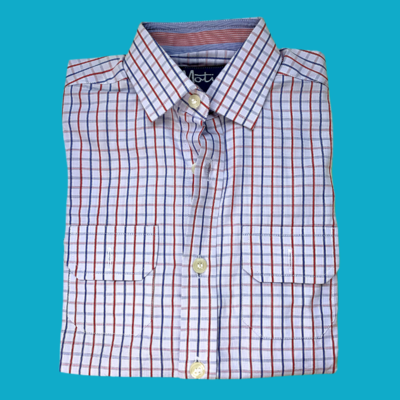 Camisa cuadritos rojo y azul