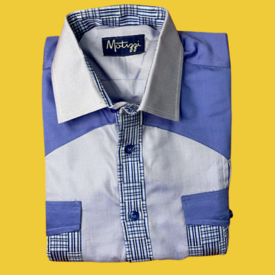 Camisa geométrica azul