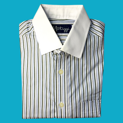 Camisa celeste, verde y blanco