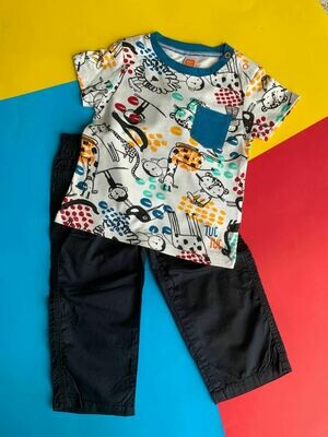 Set pant negro tshirt Dancing Monkey