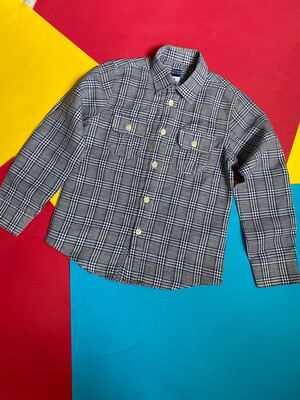 Camisa plaid navy