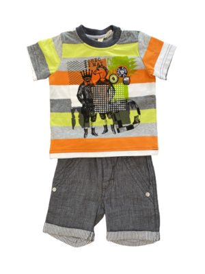 Set short gris tshirt Chess