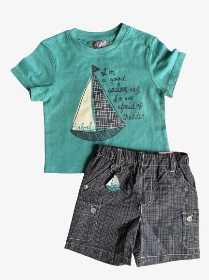 Set short tshirt verde sailing