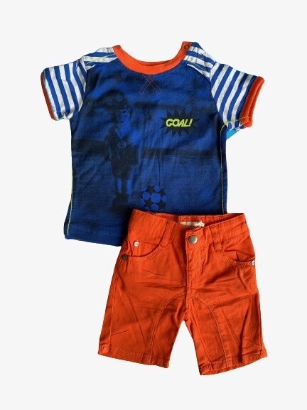 Set berm naranja tshirt Goal