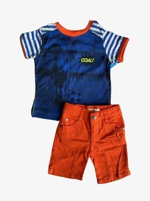 Set berm naranja tshirt Goal