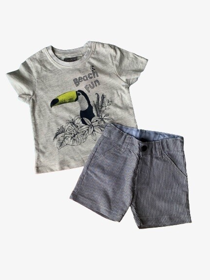 Set berm rayitas Tshirt Tucan