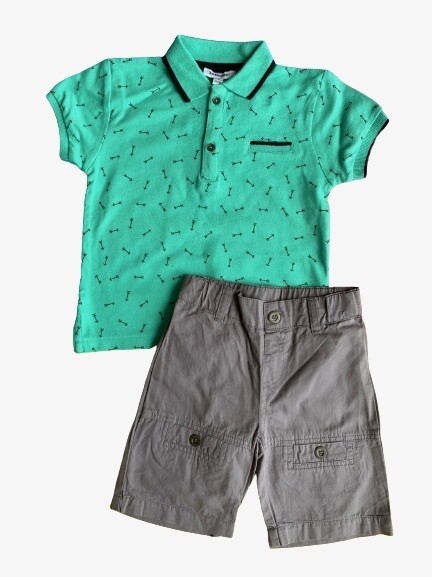 Set berm gris polo verde arrow