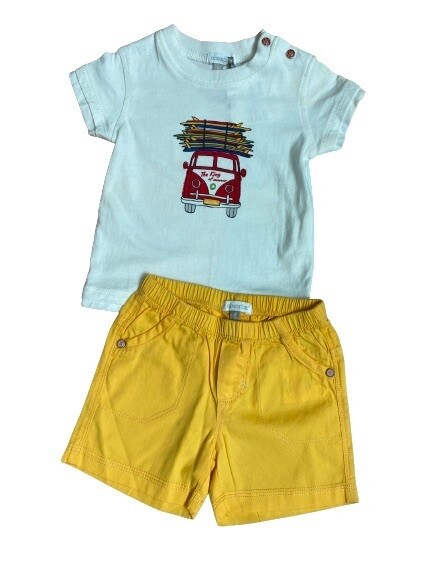 Set short amarillo tshirt Summer