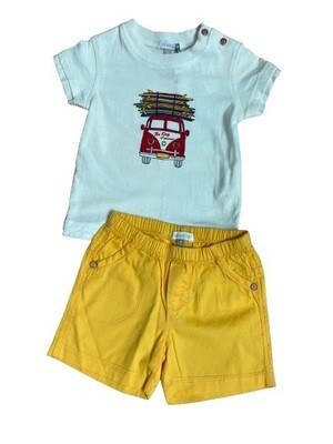 Set short amarillo tshirt Summer