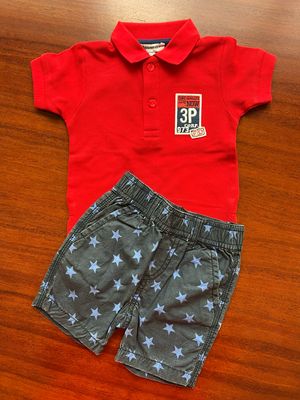 Set berm stars polo rojo